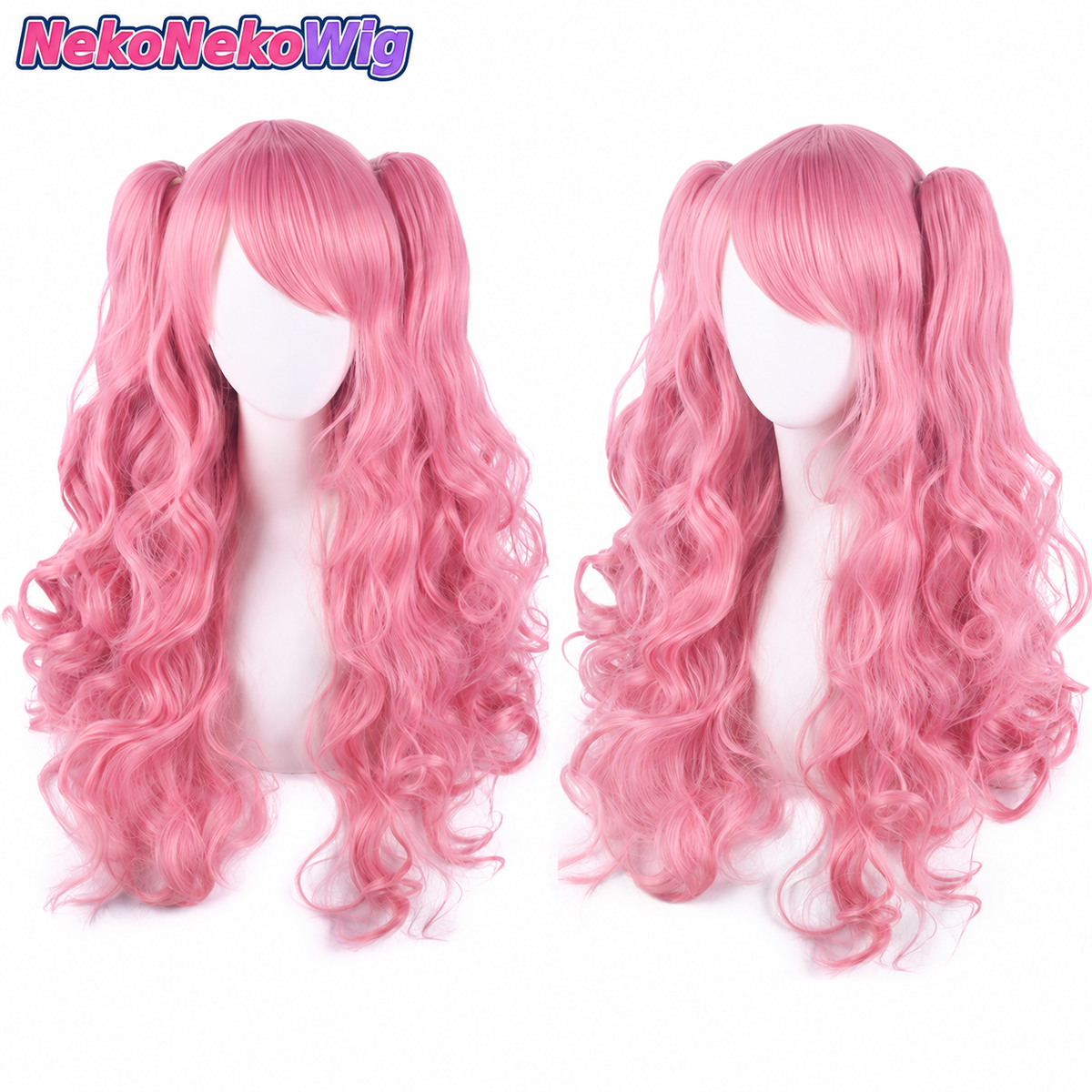 Lolita Long Curly Twin Ponytail Cosplay Wig – Clip-On Twin Tail Style