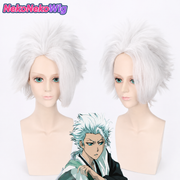 Bleach Toshiro Hitsugaya Cosplay Wig  Silver White Styled Anime Hair
