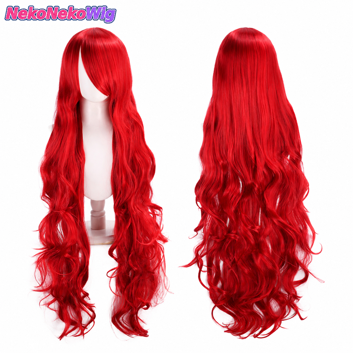 100cm Long Wavy Cosplay Wig – Multi-Color Big Wave Style