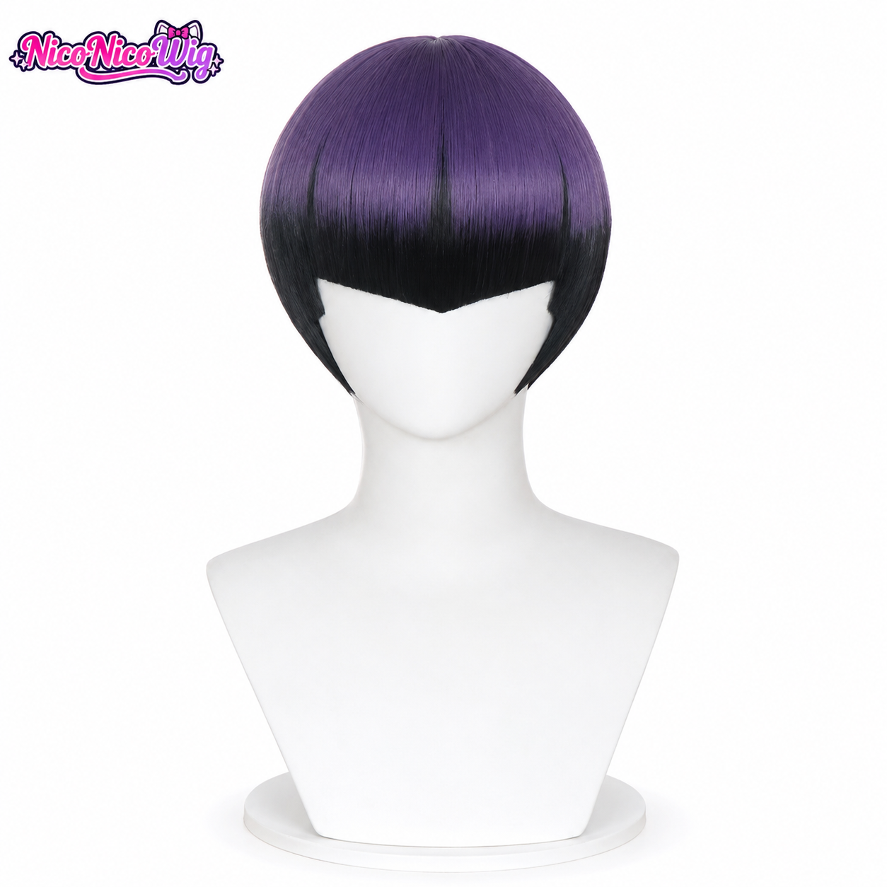 Kaiju No. 8 Soshiro Hoshina Cosplay Wig  Black Purple Gradient Short Wig