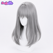 Blue Archive Shiroko Sunaookami Cosplay Wig  Realistic Scalp Top