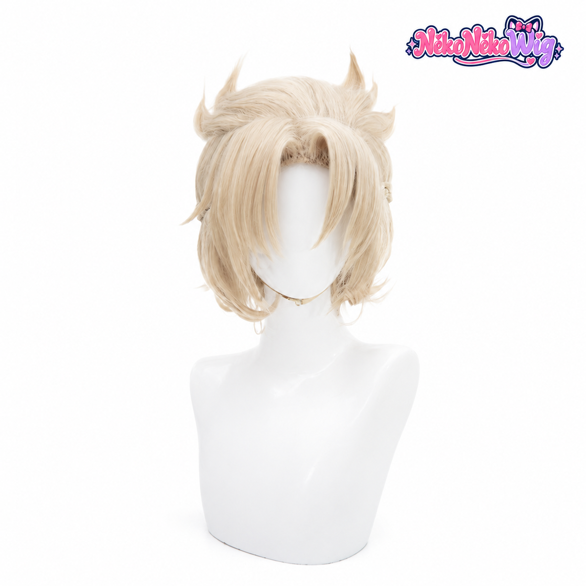 Genshin Impact Albedo Cosplay Wig - Blonde Layered Hair