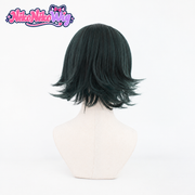 Chainsaw Man Himeno Cosplay Wig - Short Dark Green Flipped Layers