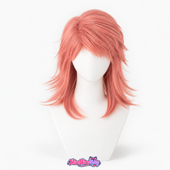 Demon Slayer: Kimetsu no Yaiba Sabito Cosplay Wig  Orange Pink Wig