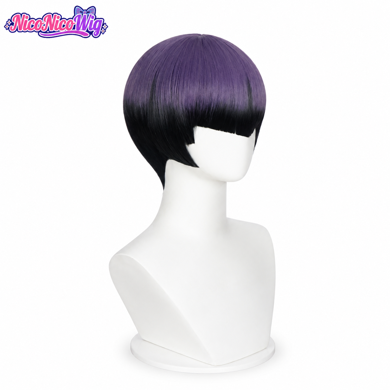 Kaiju No. 8 Soshiro Hoshina Cosplay Wig  Black Purple Gradient Short Wig