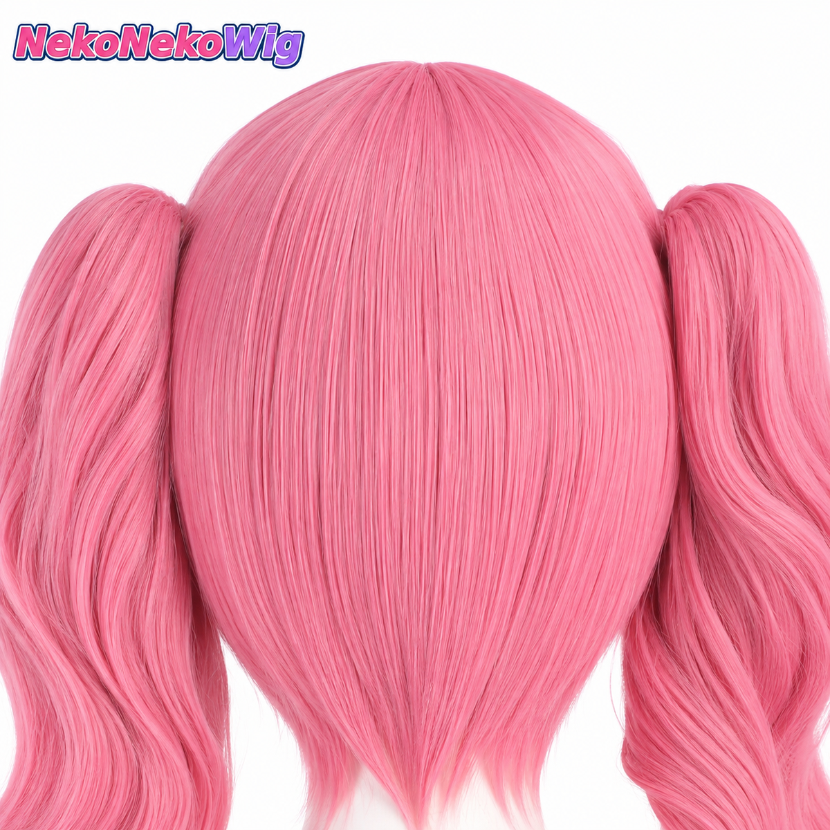 One Piece Perona Cosplay Wig  Rose Pink 65cm Twin Curled Ponytail Character Style