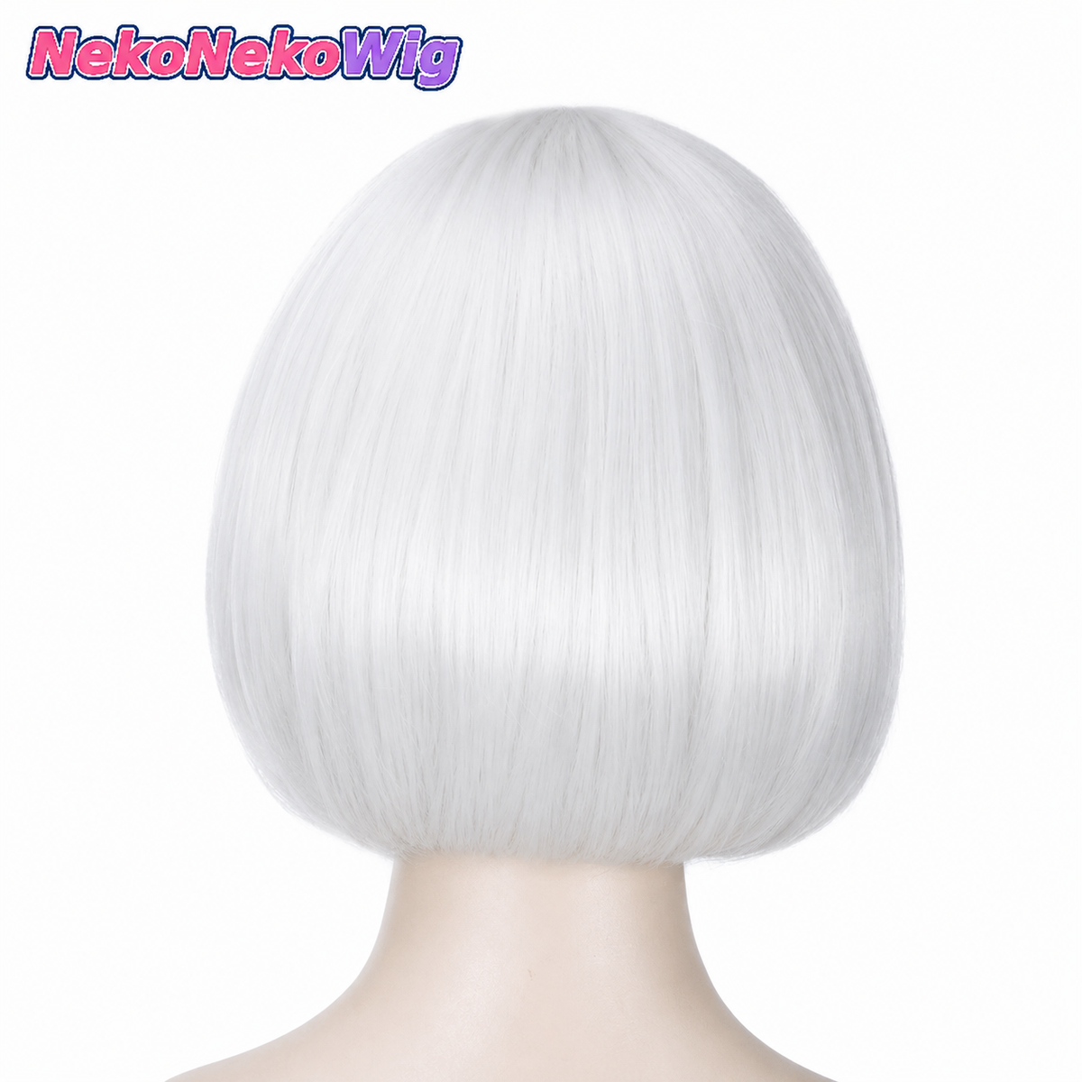 NieR:Automata 2B Cosplay Wig – White & Silver YoRHa No.2 Type B Style