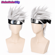 Naruto Kakashi Hatake Cosplay Wig – Silver Gray Spiky Ninja Style
