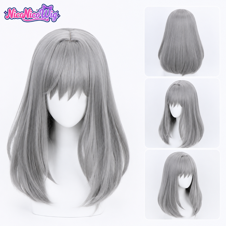 Blue Archive Shiroko Sunaookami Cosplay Wig  Realistic Scalp Top