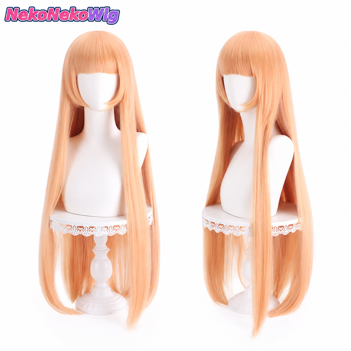 The Angel Next Door Spoils Me Rotten Mahiru Shiina Cosplay Wig  100cm Warm Orange Mix