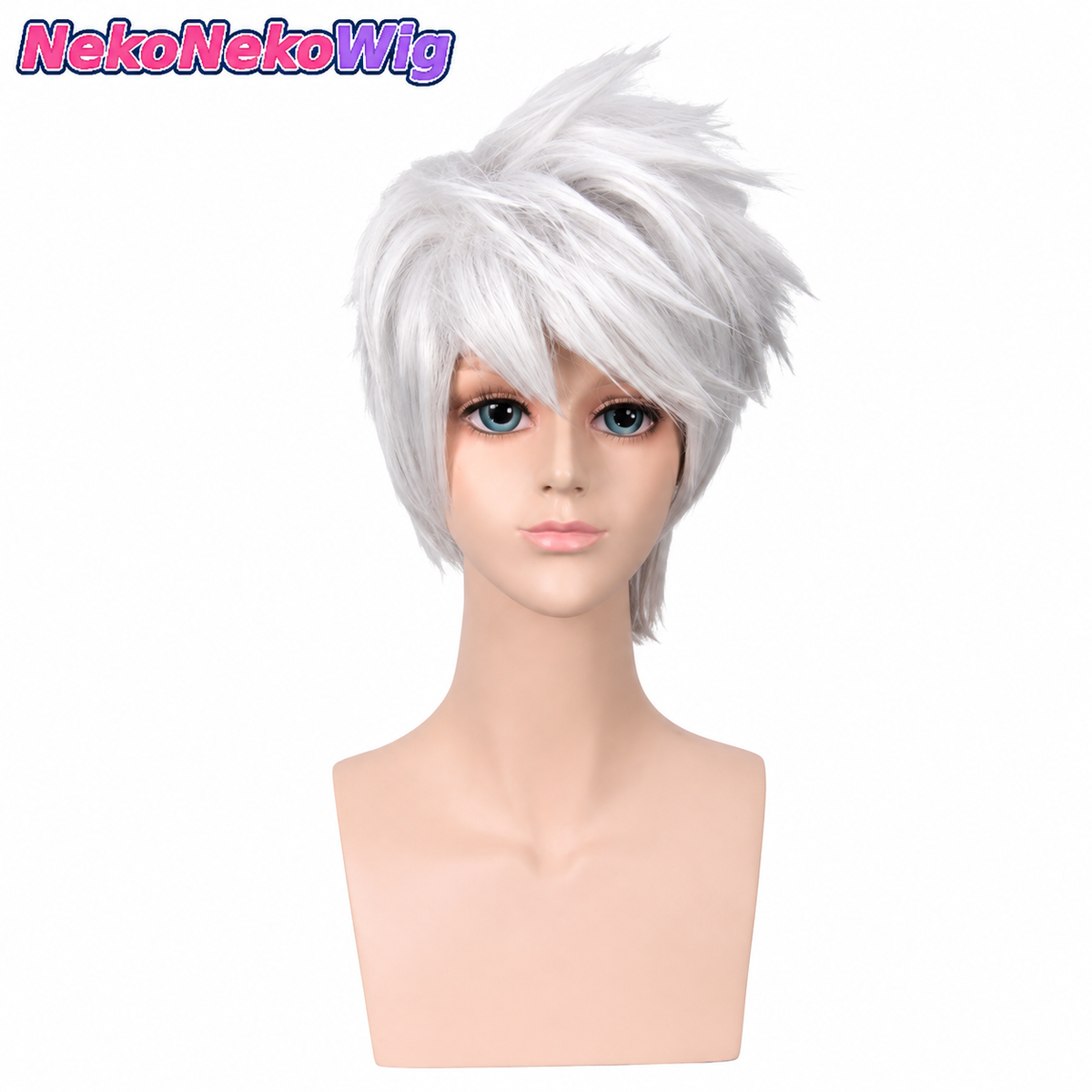 Naruto Kakashi Hatake Cosplay Wig – Silver Gray Spiky Ninja Style