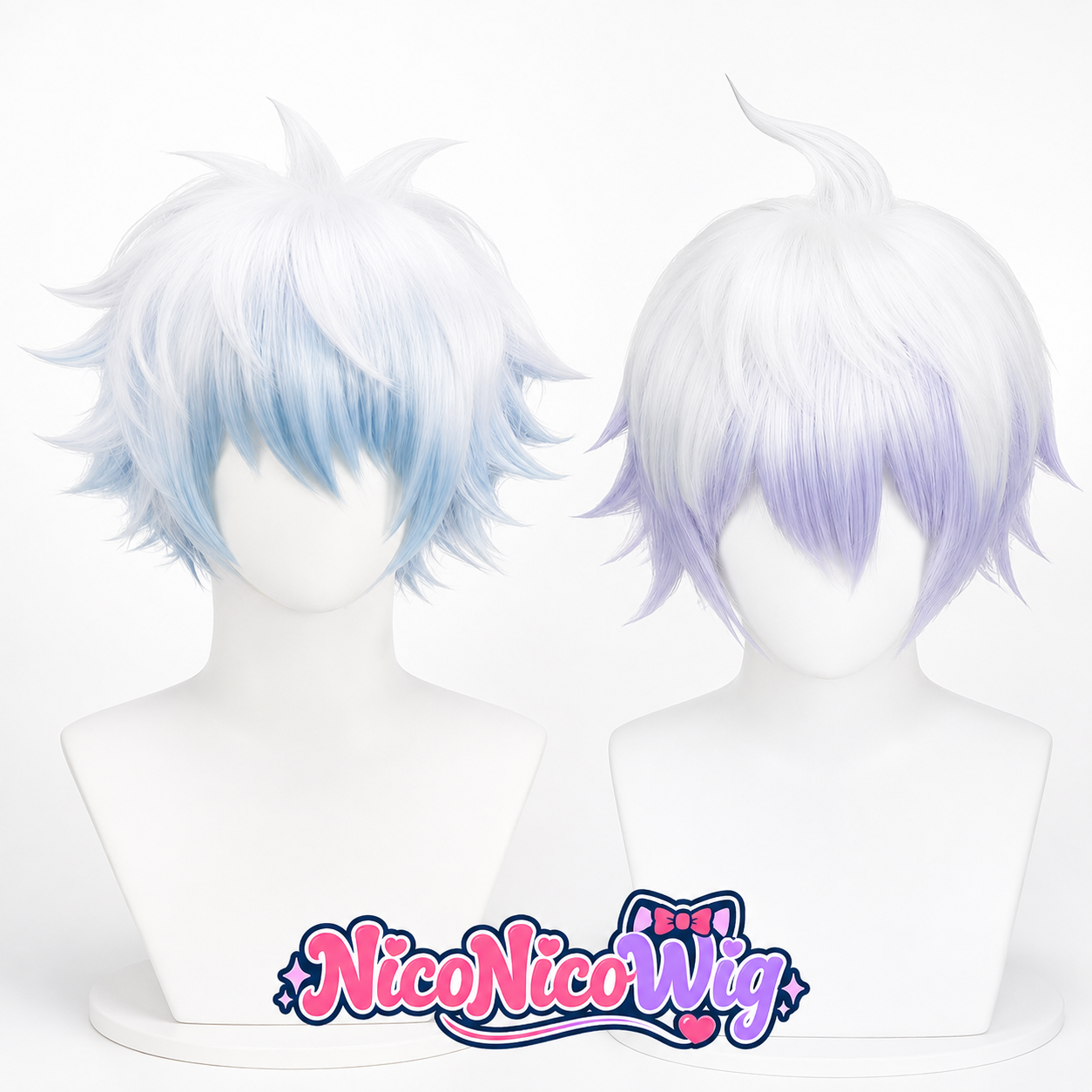 Gintama Gintoki Sakata Cosplay Wig  Pre-Teased Fluffy Top with Custom Gradient Color