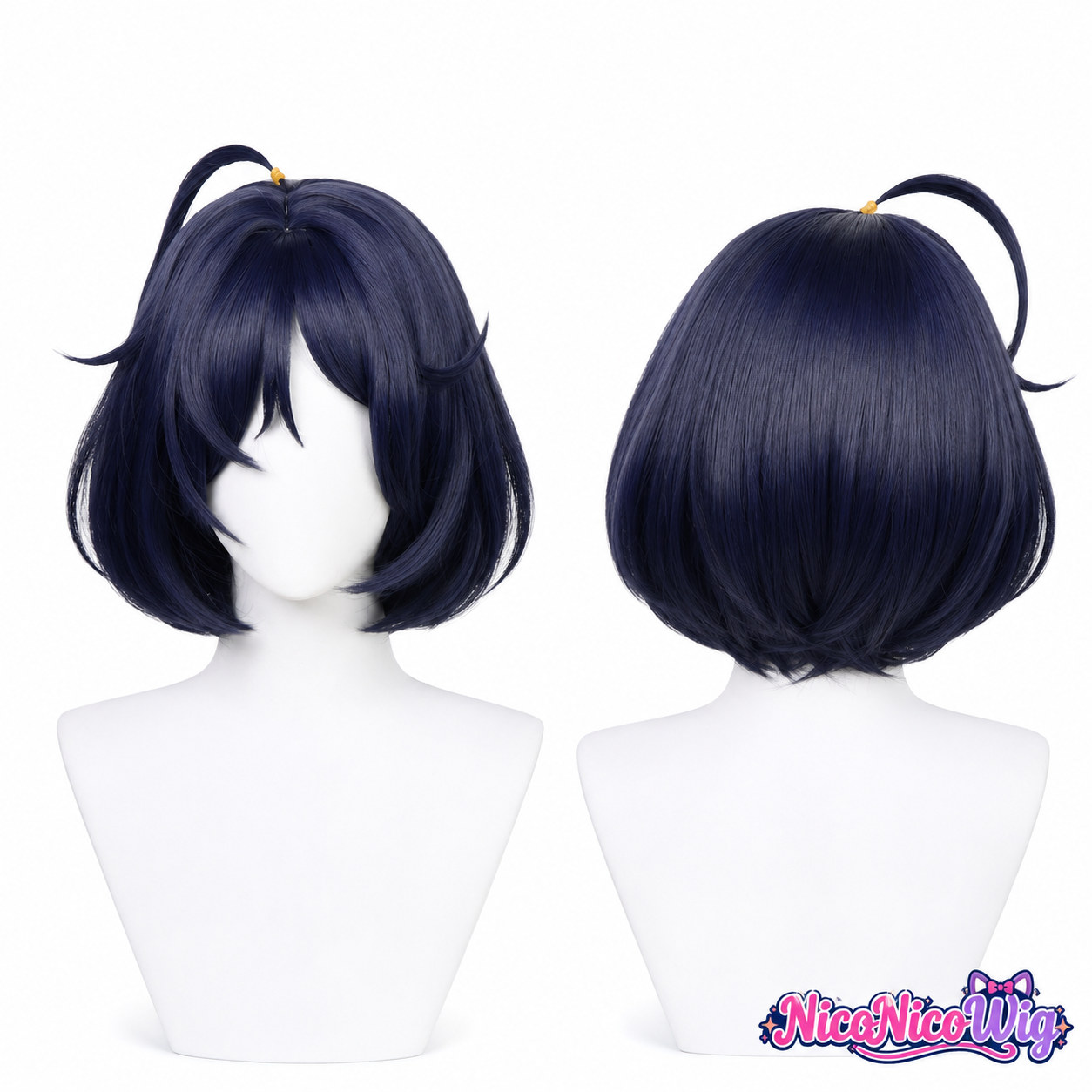MiSide Mita Cosplay Wig  Pre-Styled Twin Ponytails with Realistic Scalp Top