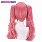 One Piece Perona Cosplay Wig – Rose Pink Curled Twin Tails