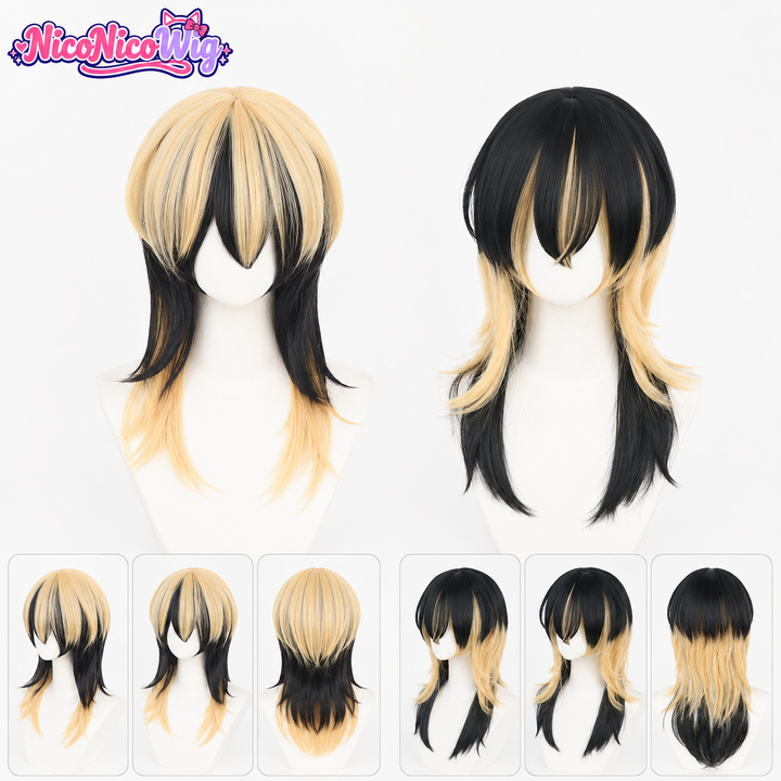 Tokyo Revengers Ran Haitani & Rindo Haitani Cosplay Wigs  Realistic Scalp Two-Tone Hair