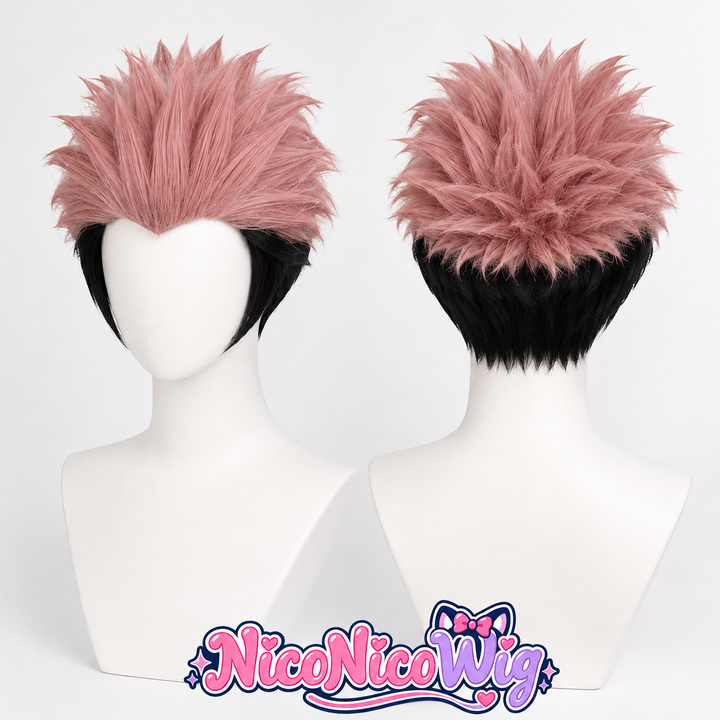 Jujutsu Kaisen Ryomen Sukuna / Yuji Itadori Cosplay Wig  Dark Slicked Back Short Wig