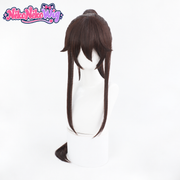 Hell's Paradise Sagiri Cosplay Wig - Long Dark Brown High Ponytail