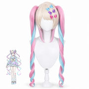 NEEDY STREAMER OVERLOAD Cosplay Wig  KAngel / Ame-chan Long Twin Ponytail Wig