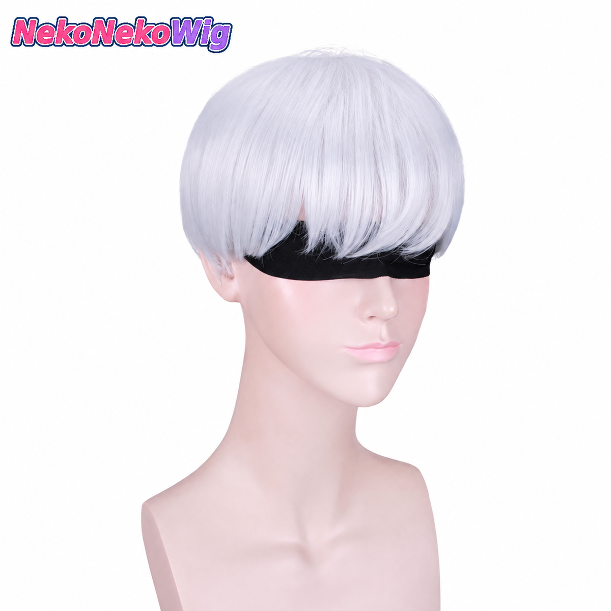 NieR:Automata 9S Cosplay Wig – Silver White Short Android Character Hairstyle