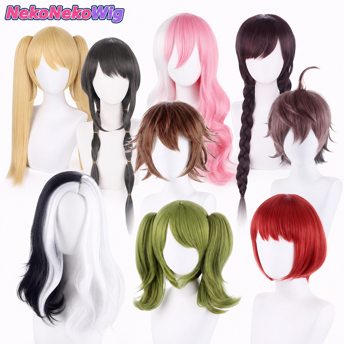 Danganronpa Hiyoko, Monomi, Tenko & Monaca Cosplay Wig – Multi-Character Styles