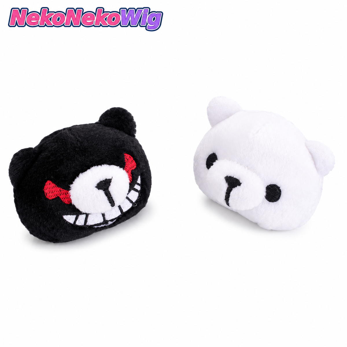 Danganronpa Junko Enoshima Cosplay Wig Hair Clips  Monokuma Accessory Pair