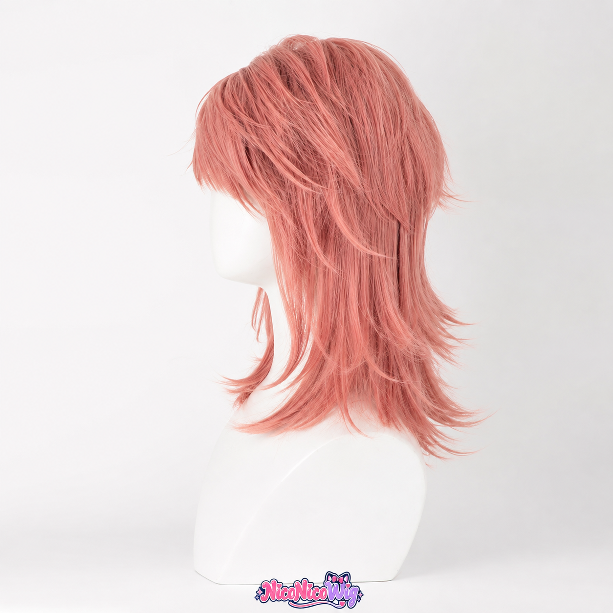 Demon Slayer: Kimetsu no Yaiba Sabito Cosplay Wig  Orange Pink Wig