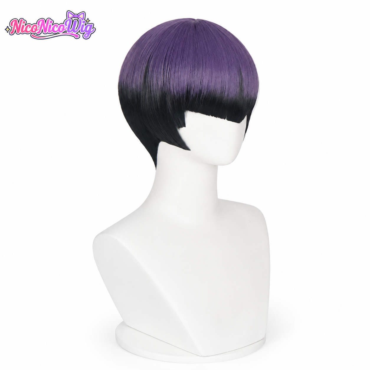 Kaiju No. 8 Soshiro Hoshina Cosplay Wig  Black Purple Gradient Short Wig