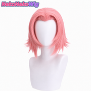 Naruto Sakura Haruno Cosplay Wig  Smoky Pink Ninja Character Style