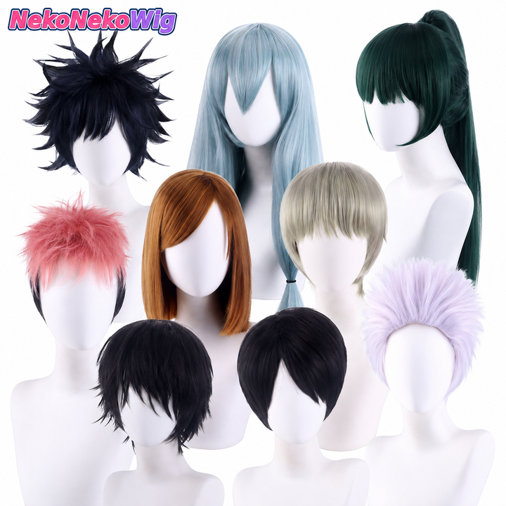 Jujutsu Kaisen Gojo, Yuji, Megumi & Toji Multi-Character Cosplay Wig