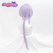 Genshin Impact Qiqi Cosplay Wig - Lavender Hair with Long Braid