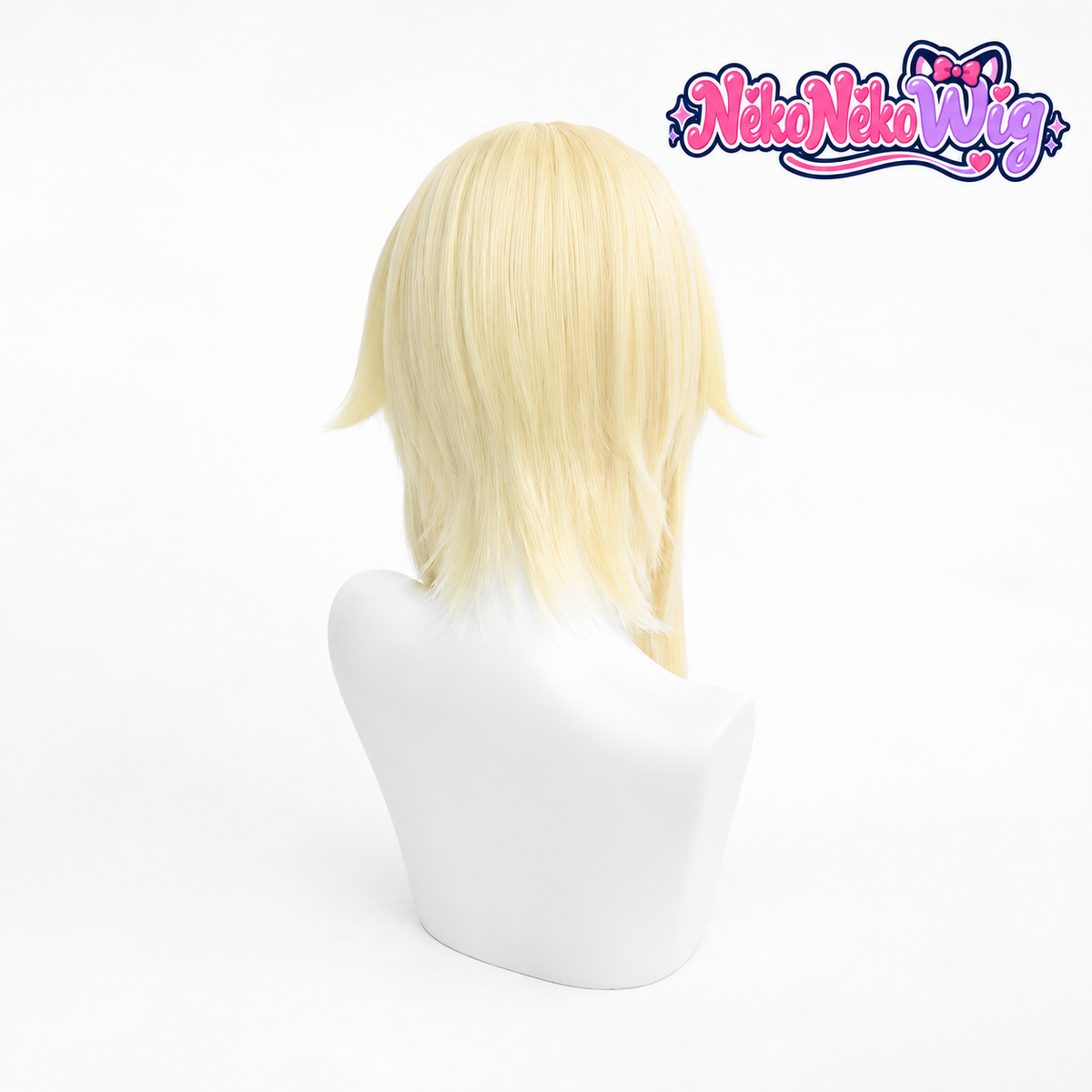 Genshin Impact Lumine Cosplay Wig - Blonde Layers and Long Side Sections