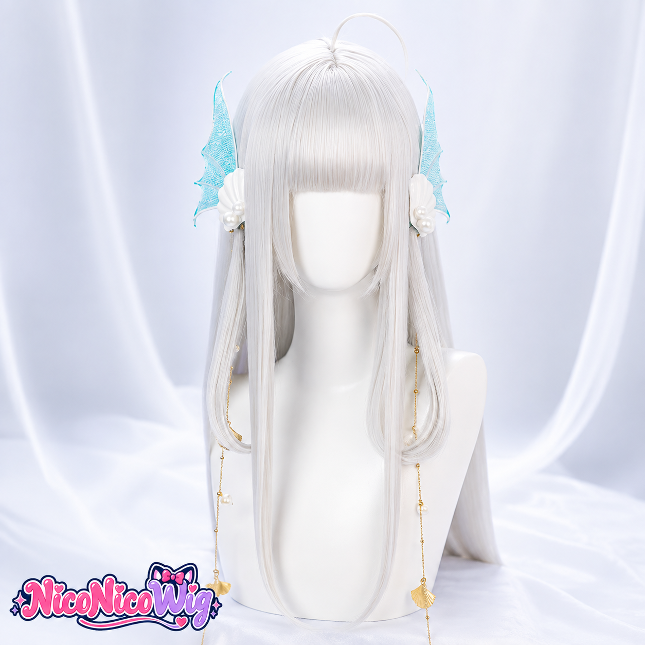 Honor of Kings Xi Shi Cosplay Wig  Youlong Qingying Long Silver Wig