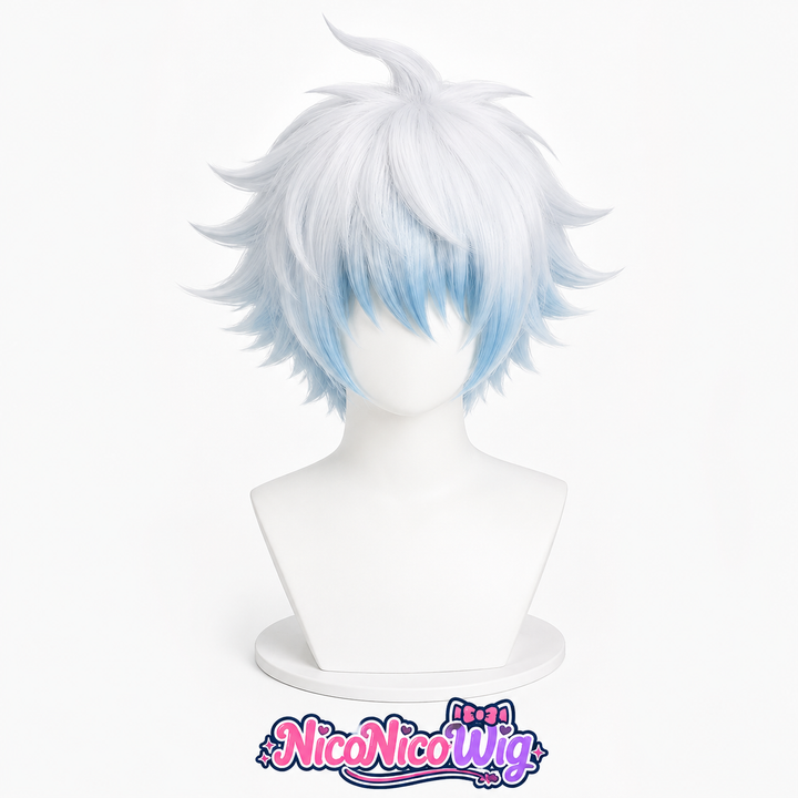 Gintama Gintoki Sakata Cosplay Wig  Pre-Teased Fluffy Top with Custom Gradient Color