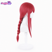Chainsaw Man Makima Cosplay Wig  Rose Red Braided Wig with Face-Framing Layers