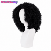 One Piece Brook Cosplay Wig  Black Fluffy Afro Character Hairstyle