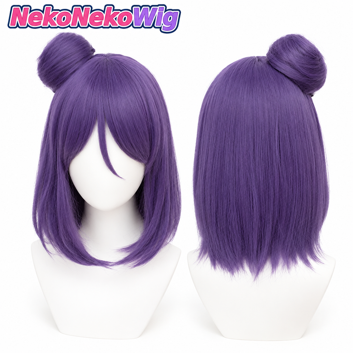 Naruto Konan Cosplay Wig  Realistic Scalp & Clip-On Hairpiece Character Style