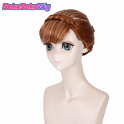 Frozen Anna & Elsa Cosplay Wig  Braided Updo Highlighted Character Style