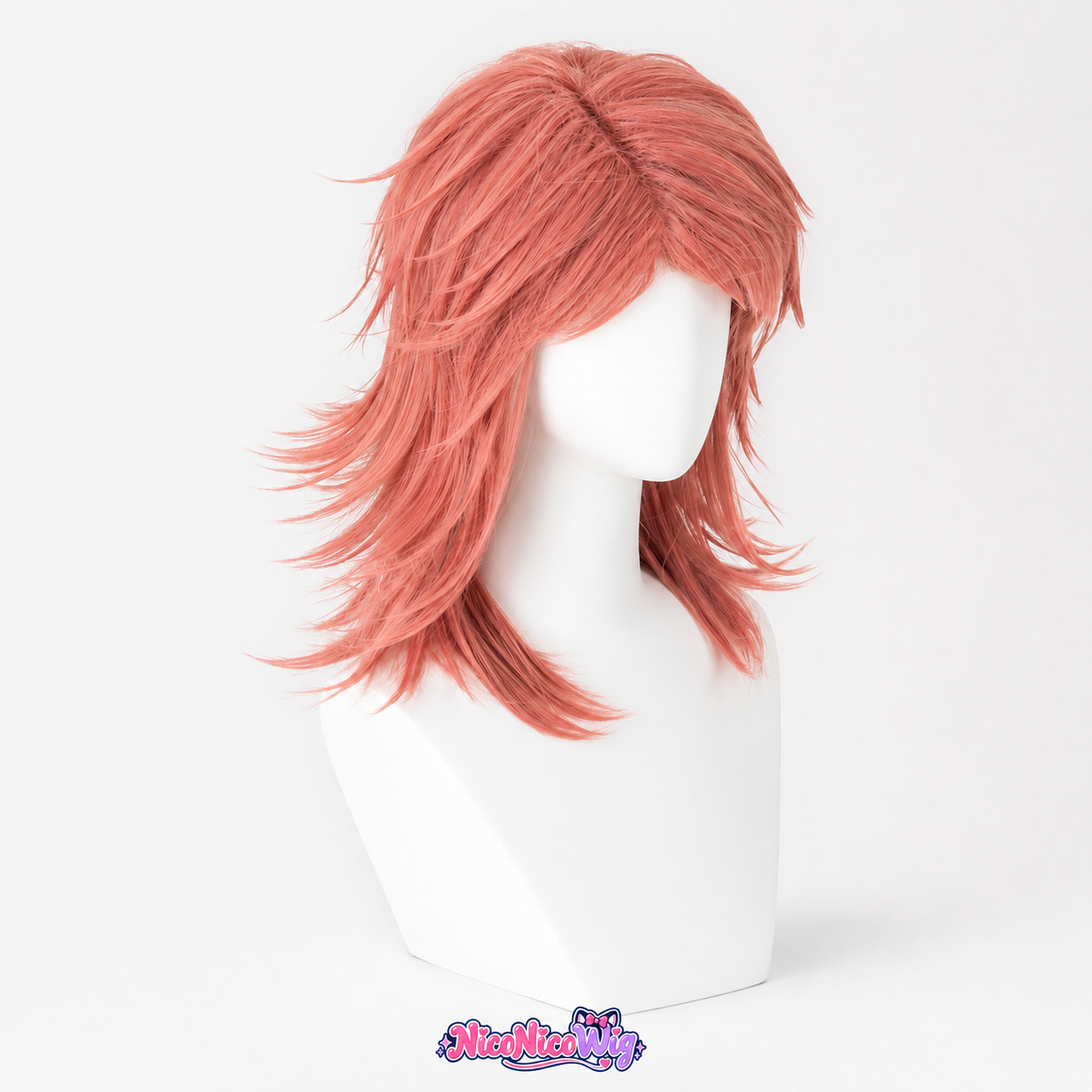 Demon Slayer: Kimetsu no Yaiba Sabito Cosplay Wig  Orange Pink Wig