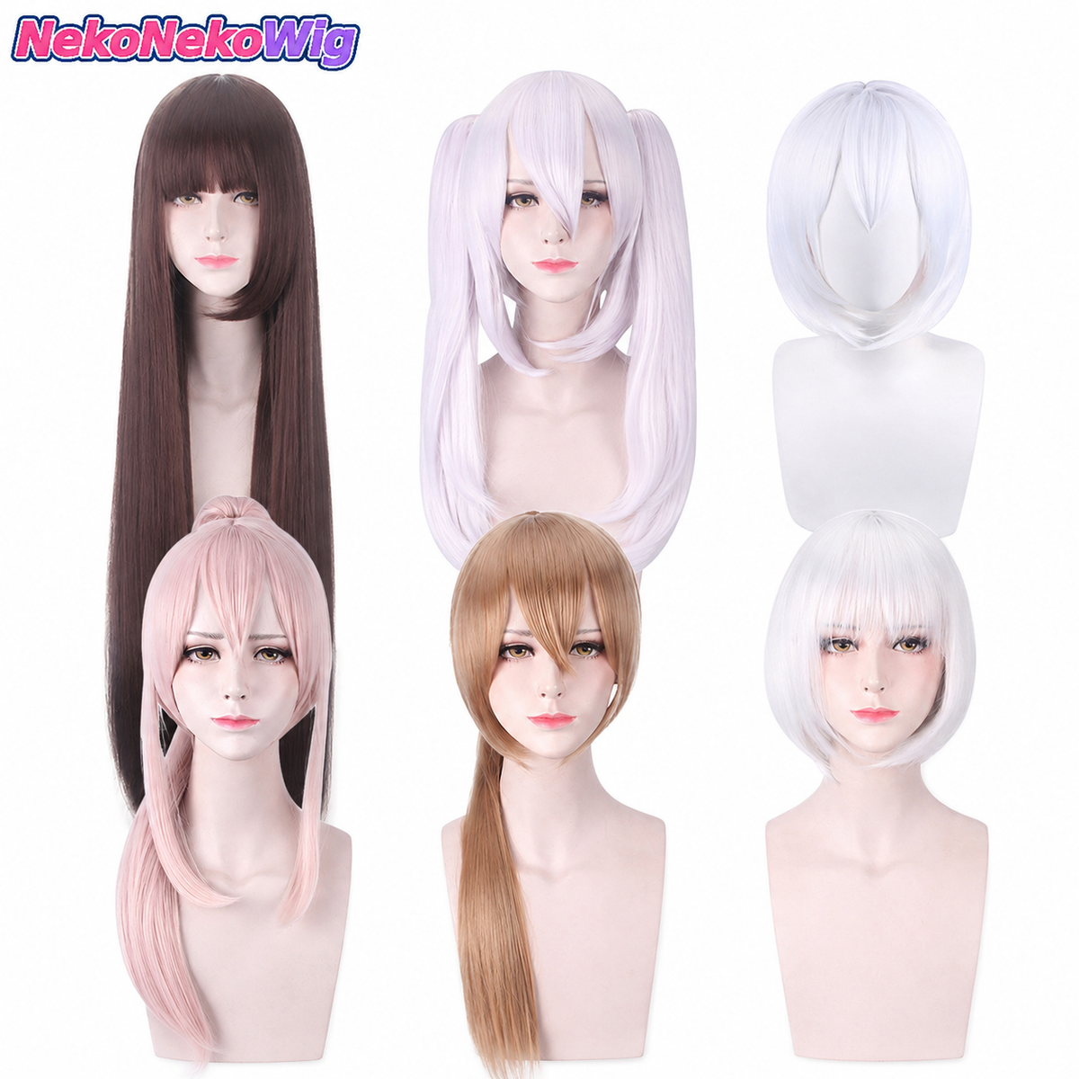 Azur Lane Ayanami, Laffey, Jean Bart, Kaga & Akagi Multi-Character Cosplay Wig