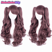 Lolita Long Curly Twin Ponytail Cosplay Wig – Clip-On Twin Tail Style