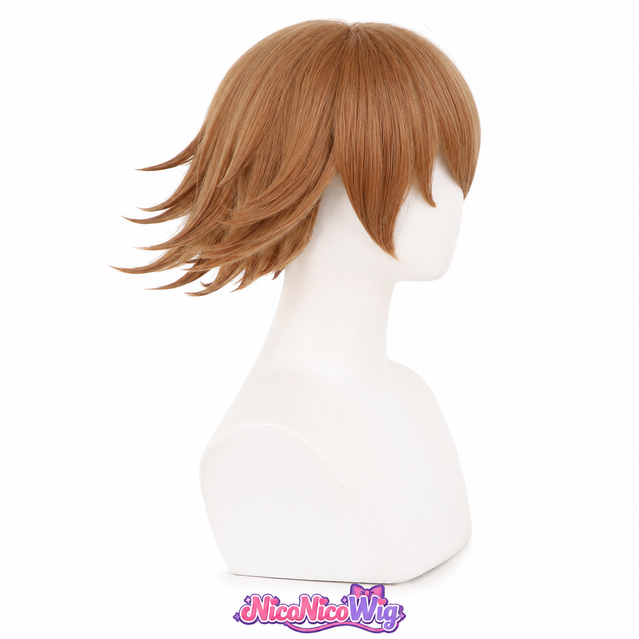 Danganronpa Chihiro Fujisaki Cosplay Wig  Short Light Brown Anime Wig