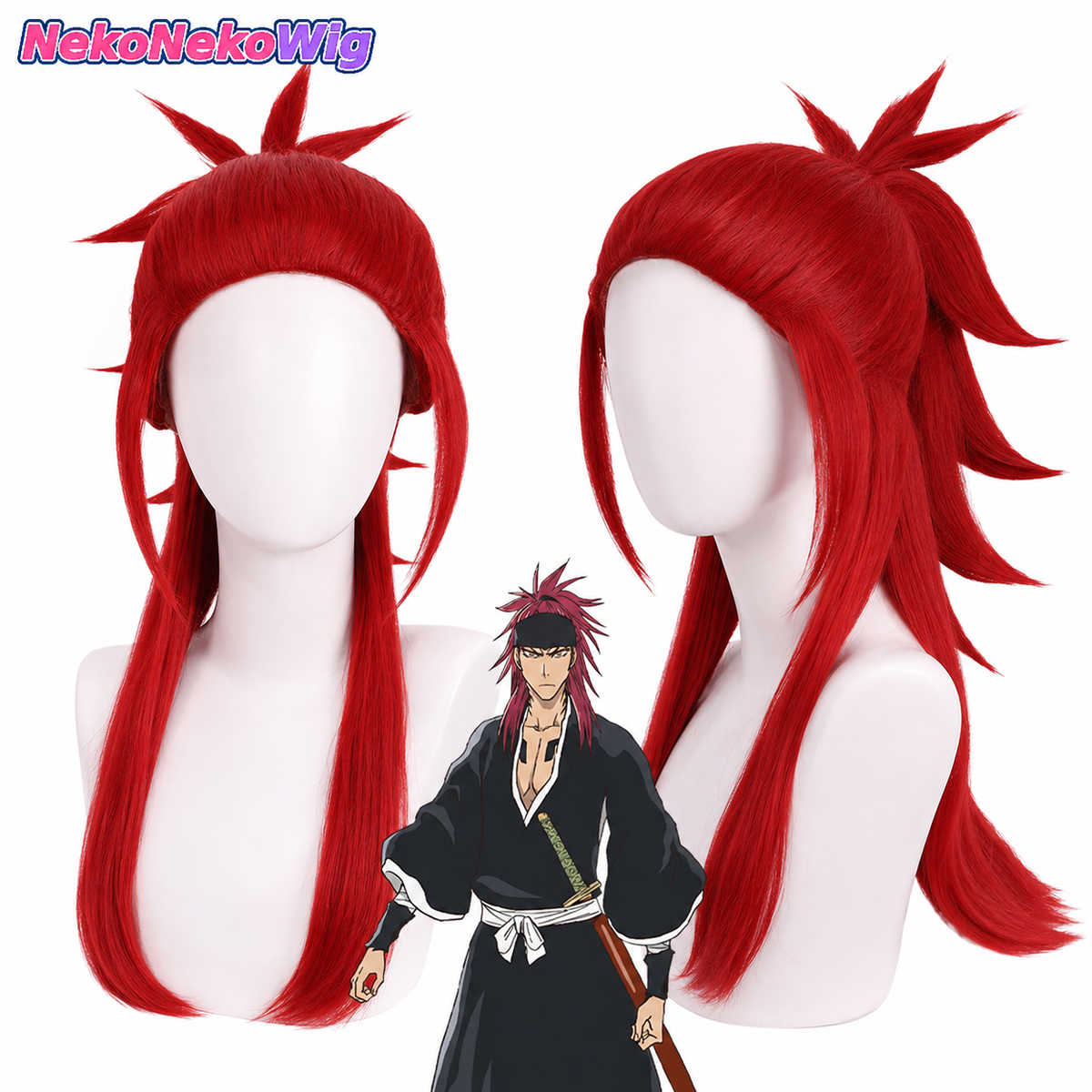 Bleach Renji Abarai Cosplay Wig  Anime Character Style PL-1033
