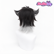 Genshin Impact Wriothesley Cosplay Wig - Black and Gray Layered Hair