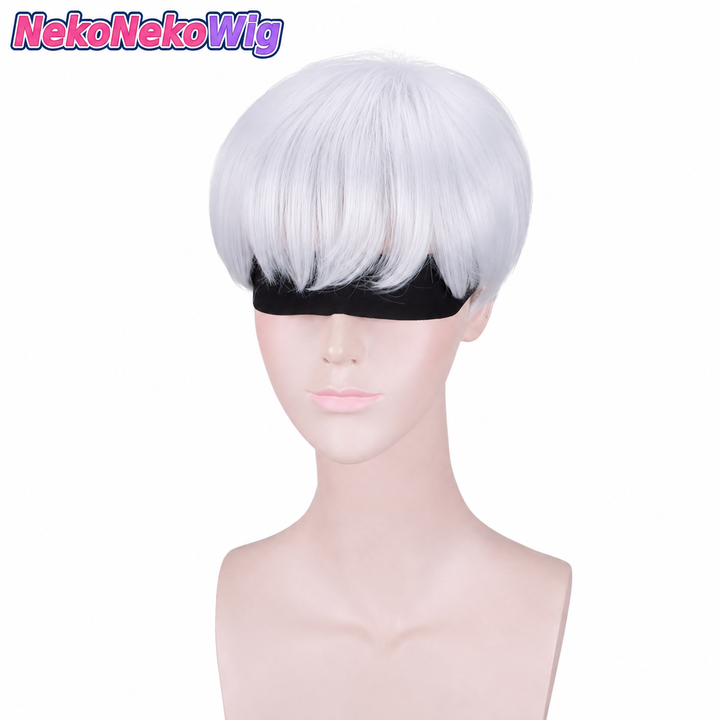 NieR:Automata 9S Cosplay Wig – Silver White Short Android Character Hairstyle