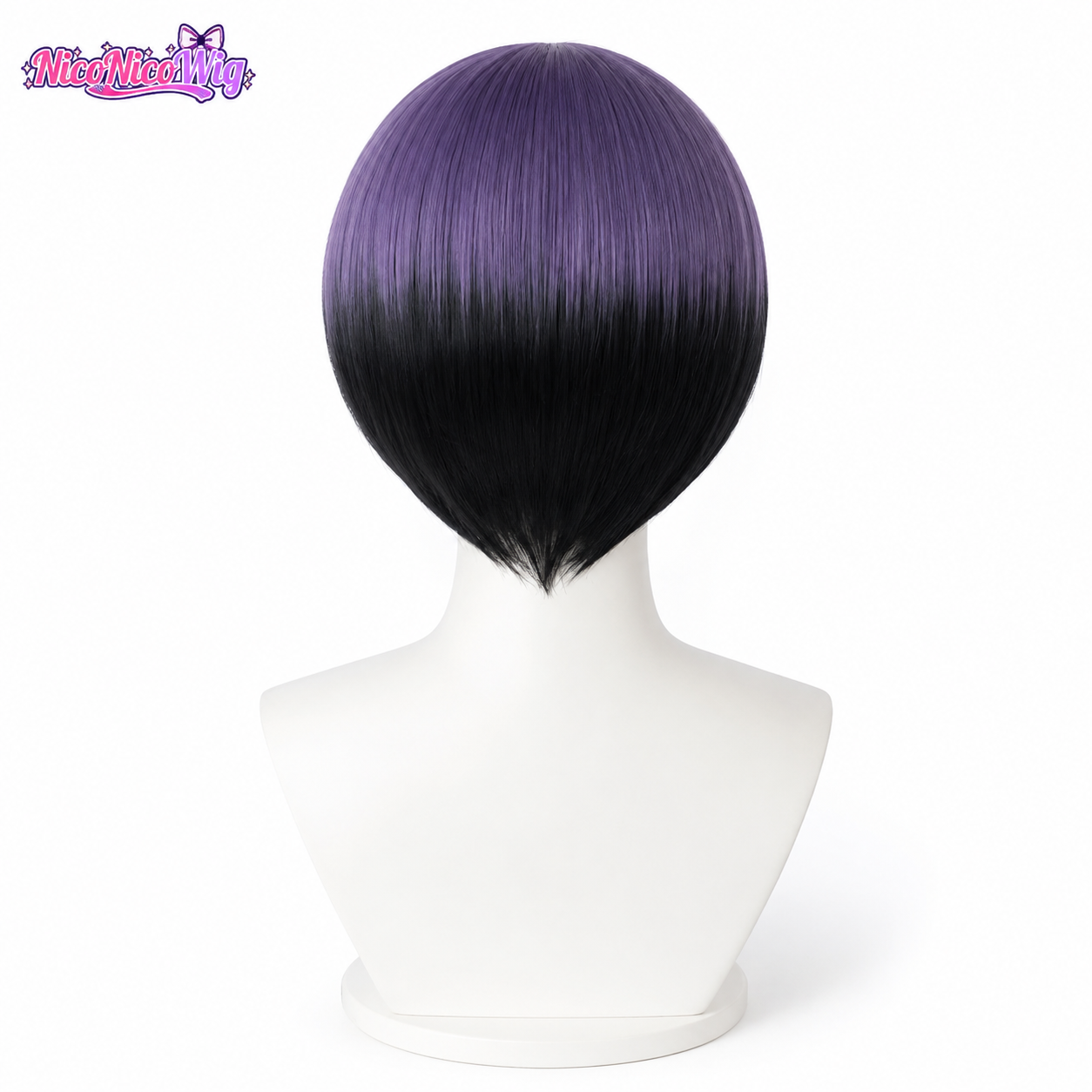 Kaiju No. 8 Soshiro Hoshina Cosplay Wig  Black Purple Gradient Short Wig