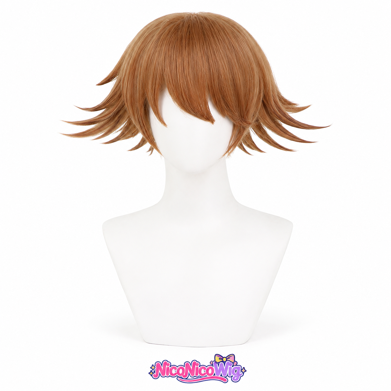 Danganronpa Chihiro Fujisaki Cosplay Wig  Short Light Brown Anime Wig