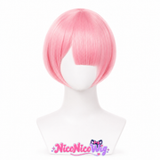 Re:Zero Rem & Ram Cosplay Wigs  Blue & Pink Short Bob Anime Wigs