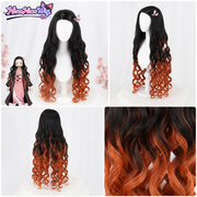 Demon Slayer Nezuko Kamado Demon Form Cosplay Wig  Firework Curl Style