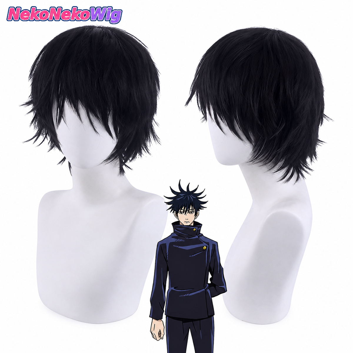 Jujutsu Kaisen Gojo, Yuji, Megumi & Toji Multi-Character Cosplay Wig