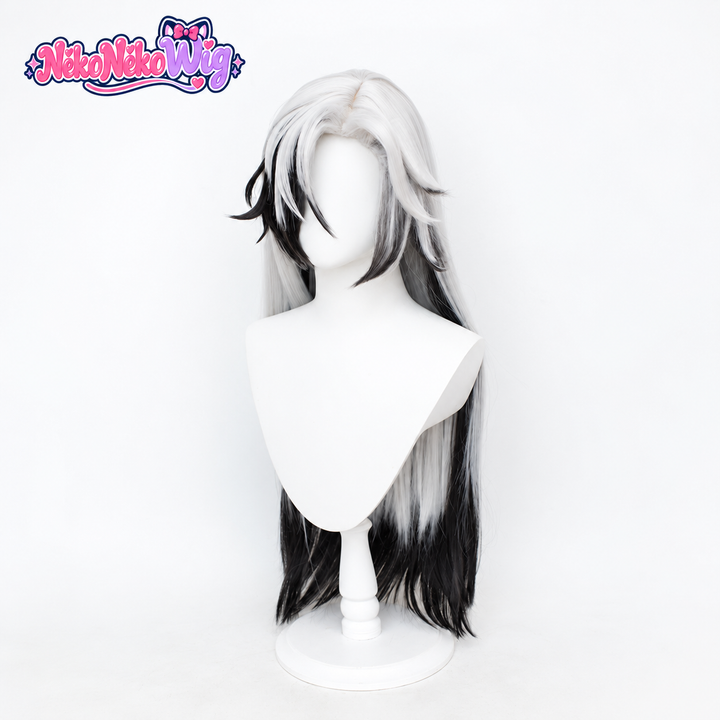 Honkai Star Rail Boothill Cosplay Wig - Long Silver White Hair with Black Ends